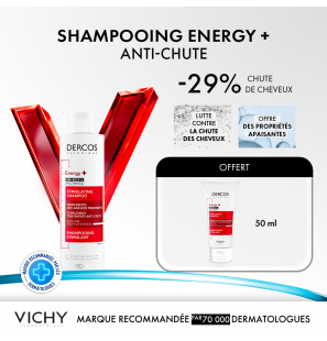 Vichy Offre Dercos Energy+ Shampoing Anti-Chute 200 ml + Dercos 50ML OFFERT