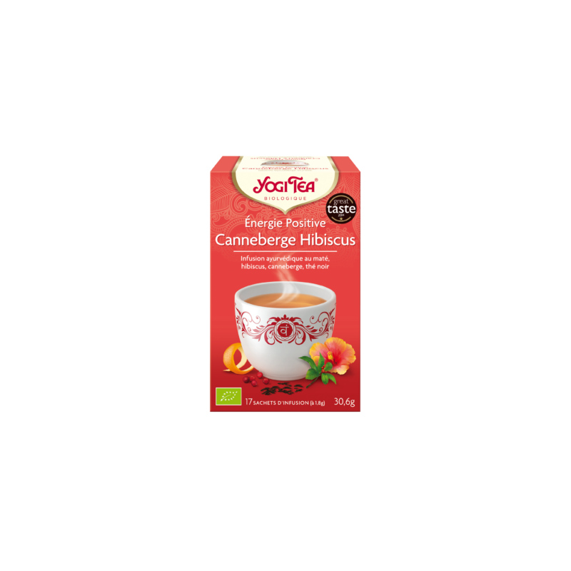 YOGI TEA Énergie positive aux cranberries et hibiscus YOGI TEA Énergie positive aux cranberries et hibiscus