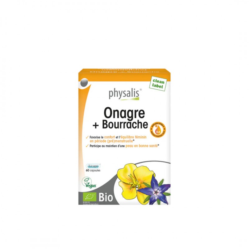 PHYSALIS ONAGRE + BOURRACHE B60 CAPSULES PHYSALIS ONAGRE + BOURRACHE B60 CAPSULES