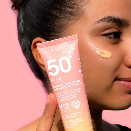 ALPHANOVA SUN GLOW DAILY SUN CREME SOLAIRE VISAGE SPF50+ 50ML