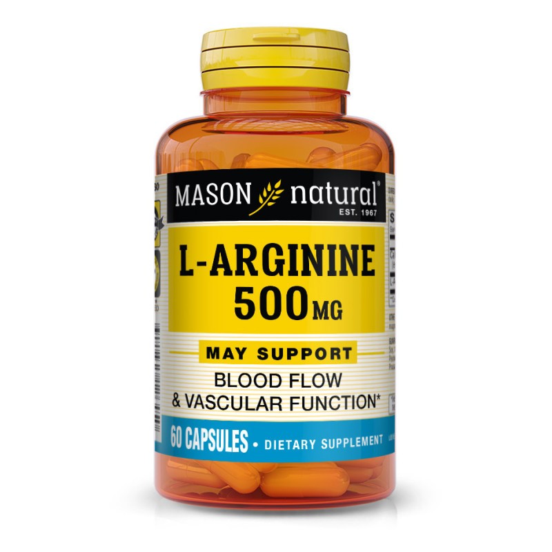 MASON NATURAL L-ARGININE 500MG B60 CAPSULES MASON NATURAL L-ARGININE 500MG B60 CAPSULES