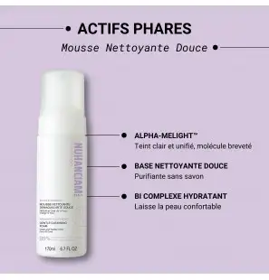 NUHANCIAM mousse nettoyante douce 170 ml