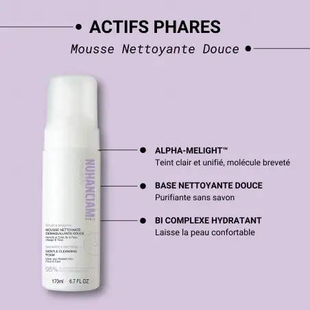 NUHANCIAM mousse nettoyante douce 170 ml