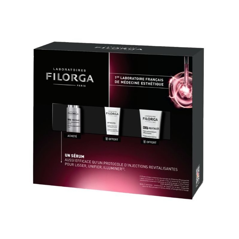 FILORGA COFFRET NCEF REVITALIZE SERUM ANTI-AGE 30ML + NCEF REVITALIZE CREME 15ML OFFERT + OPTIM EYES CONTOUR YEUX 4ML OFFERT FILORGA COFFRET NCEF REVITALIZE SERUM ANTI-AGE 30ML + NCEF REVITALIZE CREME 15ML OFFERT + OPTIM EYES CONTOUR YEUX 4ML OFFERT