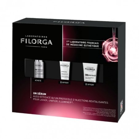 FILORGA COFFRET NCEF REVITALIZE SERUM ANTI-AGE 30ML + NCEF REVITALIZE CREME 15ML OFFERT + OPTIM EYES CONTOUR YEUX 4ML OFFERT