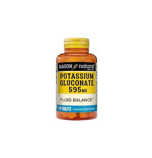 MASON NATURAL POTASSIUM GLUCONATE 595MG B100 COMPRIMES