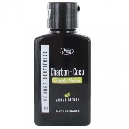 DENTI SMILE CHARBON COCO POUDRE DETOX AROME CITRON FLACON 15G