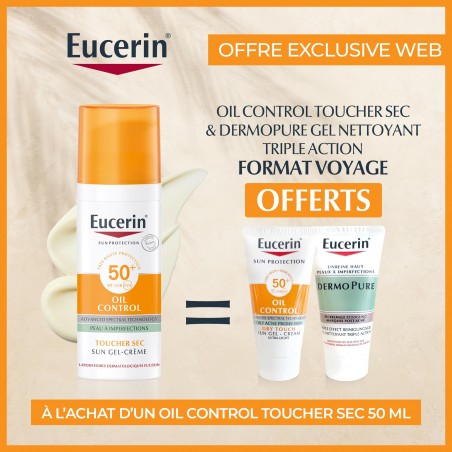 EUCERIN OFFRE SUN TOUCHER SEC gel crème Oil Control spf 50+ | 50 ml