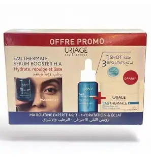 URIAGE COFFRET EAU THERMALE SERUM BOOSTER 30ML + EAU THEMAL MASQUE D'EAU NUIT 50ML