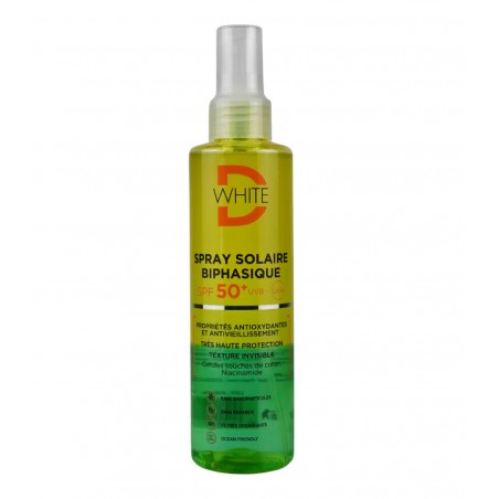 D WHITE SPRAY SOLAIRE BIPHASIQUE SPF50 200ML