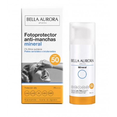 BELLA AURORA ECRAN SOLAIRE MINERAL SPF50+ 50ML