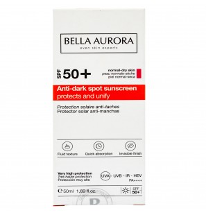 BELLA AURORA ANTI DARK SPOT SUNSCREEN SPF50+ 50ML