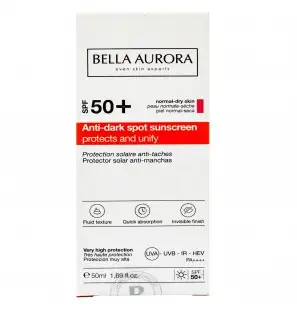 BELLA AURORA ANTI DARK SPOT SUNSCREEN SPF50+ 50ML