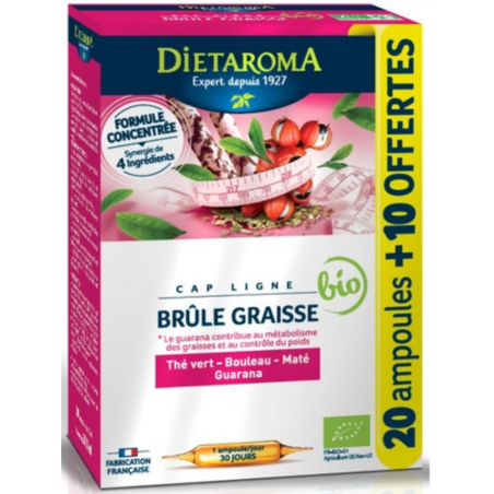 DIETAROMA CAP LIGNE BRULE GRAISSE B20 AMPOULES + 10 OFFERTES