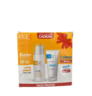 MDC PACK ECRAN PEAUX NORMALES SPF50+ 50ML + CREME HYDRA MAX 30ML OFFERTE