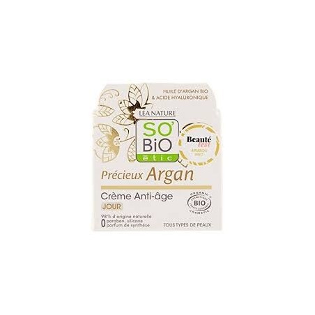 SO'BIO ETIC PRECIEUX ARGAN crème anti-âge Jour | 50 ml