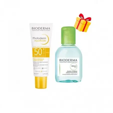 BIODERMA PACK PHOTODERM AQUAFLUIDE TOUCHER SEC SPF 50+ INVISIBLE + EAU MICELLAIRE 100ML OFFERTE