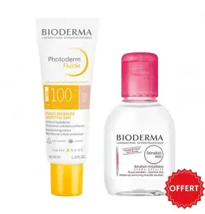 BIODERMA PACK Photoderm MAX Fluide SPF100 Teinte Très Claire 40ml +Sensibio H2O 100ml