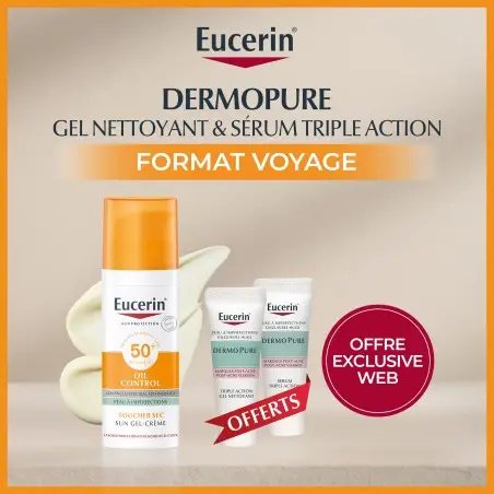 EUCERIN OFFRE SUN TOUCHER SEC gel crème Oil Control spf 50+ | 50 ml