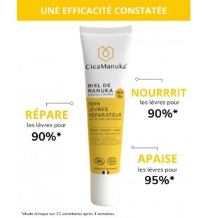 CICAMANUKA SOIN LEVRES REPARATEUR 10% DE MIEL DE MANUKA IAA 15+ 15ML