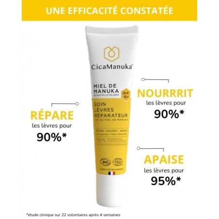 CICAMANUKA SOIN LEVRES REPARATEUR 10% DE MIEL DE MANUKA IAA 15+ 15ML
