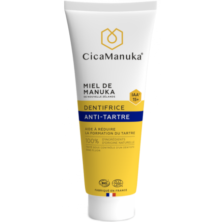 CICAMANUKA MIEL DE MANUKA DENTIFRICE ANTI-TARTRE IAA15+ 75ML