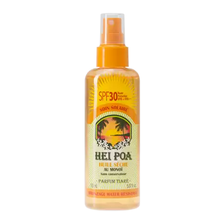 Hei poa huile sèche au monoi spf 30 parfum tiaré
