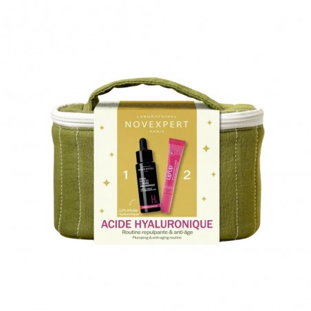 NOVXPERT COFFRET Sérum Booster à l'Acide Hyaluronique 30ml + Lip 'Up Soin Volumateur de Lèvres 8ml