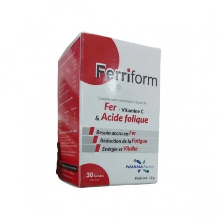FERRIFORM Fer & Acide Folique 30 Gelules
