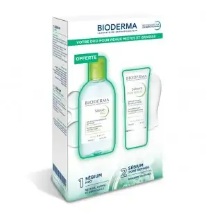 BIODERMA PACK SEBIUM PORE REFINER 30ML + SEBIUM H2O 250ML OFFERT