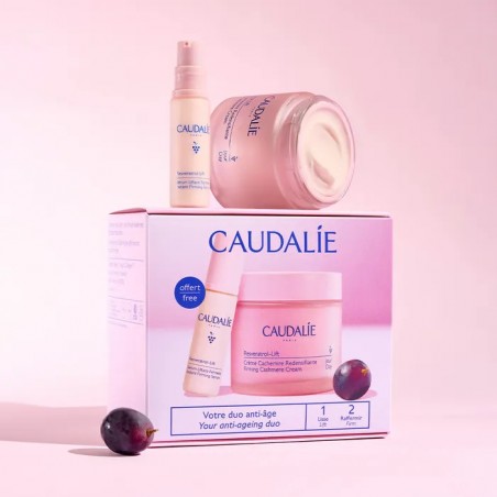 CAUDALIE COFFRET RESVERATROL 2025 CREME CACHEMIRE 50ML + SERUM LIFTANT 10ML