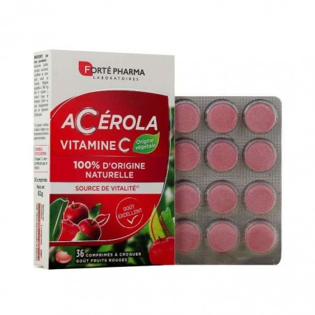 FORTE PHARMA ACEROLA VITAMIN C B36 COMPRIMES A CROQUER