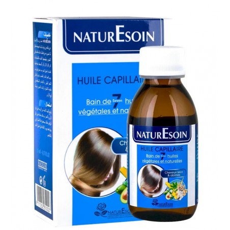 NATURE SOIN Huile Capillaire 7 Bain d'Huiles Végétales - 125 ml