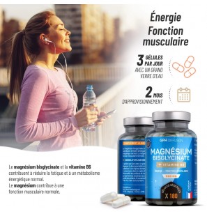 GPH MAGNESIUM BISGLYCINATE B6 B180 GELULES