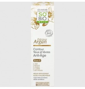 SO'BiO ETIC Contour des yeux et lèvres Anti-âge Précieux Argan15 ml