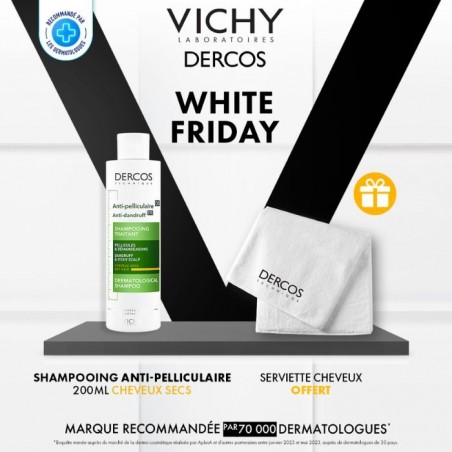 Vichy Offre Dercos Shampoing Traitant Anti-Pelliculaire Cheveux Secs | 200ml