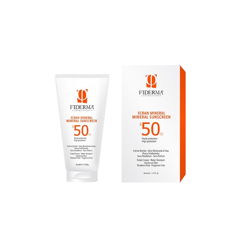 FIDERMA écran solaire minéral spf 50 teinté | 50 ml FIDERMA écran solaire minéral spf 50 teinté | 50 ml