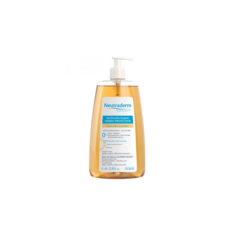 NEUTRADERM gel douche surgras dermteur o-protecpompe 1L NEUTRADERM gel douche surgras dermteur o-protecpompe 1L