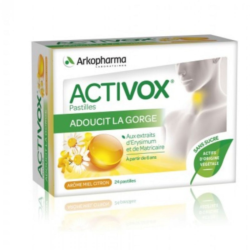 ARKOPHARMA ACTIVOX miel citron | 24 pastilles