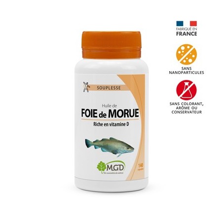 MGD huile de foie de morue boite 140 capsules