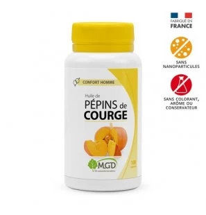 MGD huile de pépins de courge boite 100 capsules