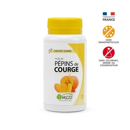 MGD huile de pépins de courge boite 100 capsules