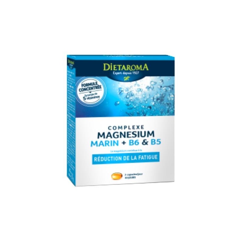 DIETAROMA Complexe Magnésium Marin +B6+B5 | 60 capsules DIETAROMA Complexe Magnésium Marin +B6+B5 | 60 capsules