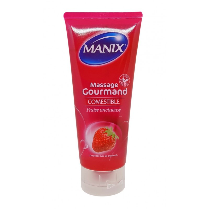 MANIX gel de massage Gourmand Fraise | 200 ml