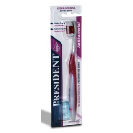 PRESIDENT ANTIBACTERIAL brosse à dents extra-souple