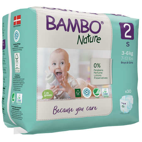 BAMBO NATURE T2 (3-6KG) | 30 unités