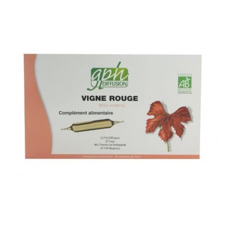 GPH DIFFUSION Vigne Rouge BIO 15ml | 20 ampoules