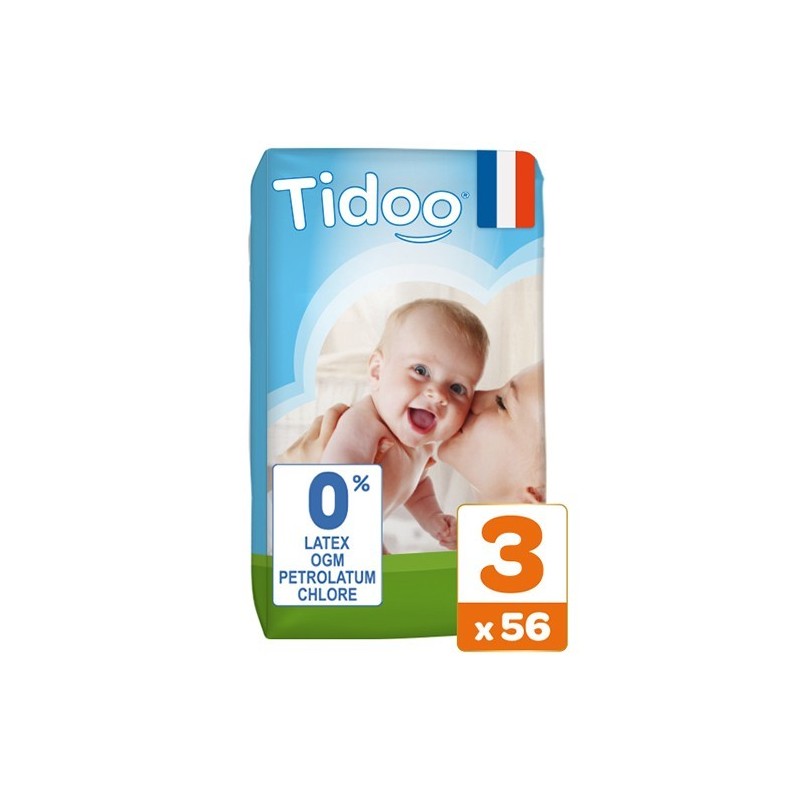 TIDOO Taille 3 (4-9kg) couches | 56 u