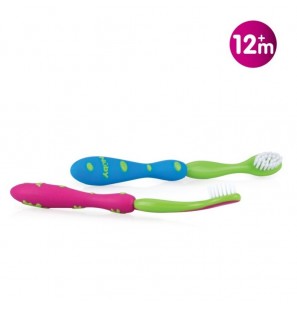 NUBY brosse à dents enfants + 12 mois Réf : ID766