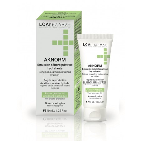 LCA AKNORM émulsion séborégulatrice hydratante 40 ml